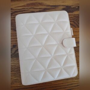 A5 Quilted Binder Dusty Pink